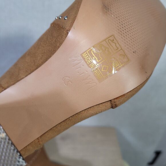 Mi.iM Brown Ankle Booties with Stud Detail - Picture 9 of 11